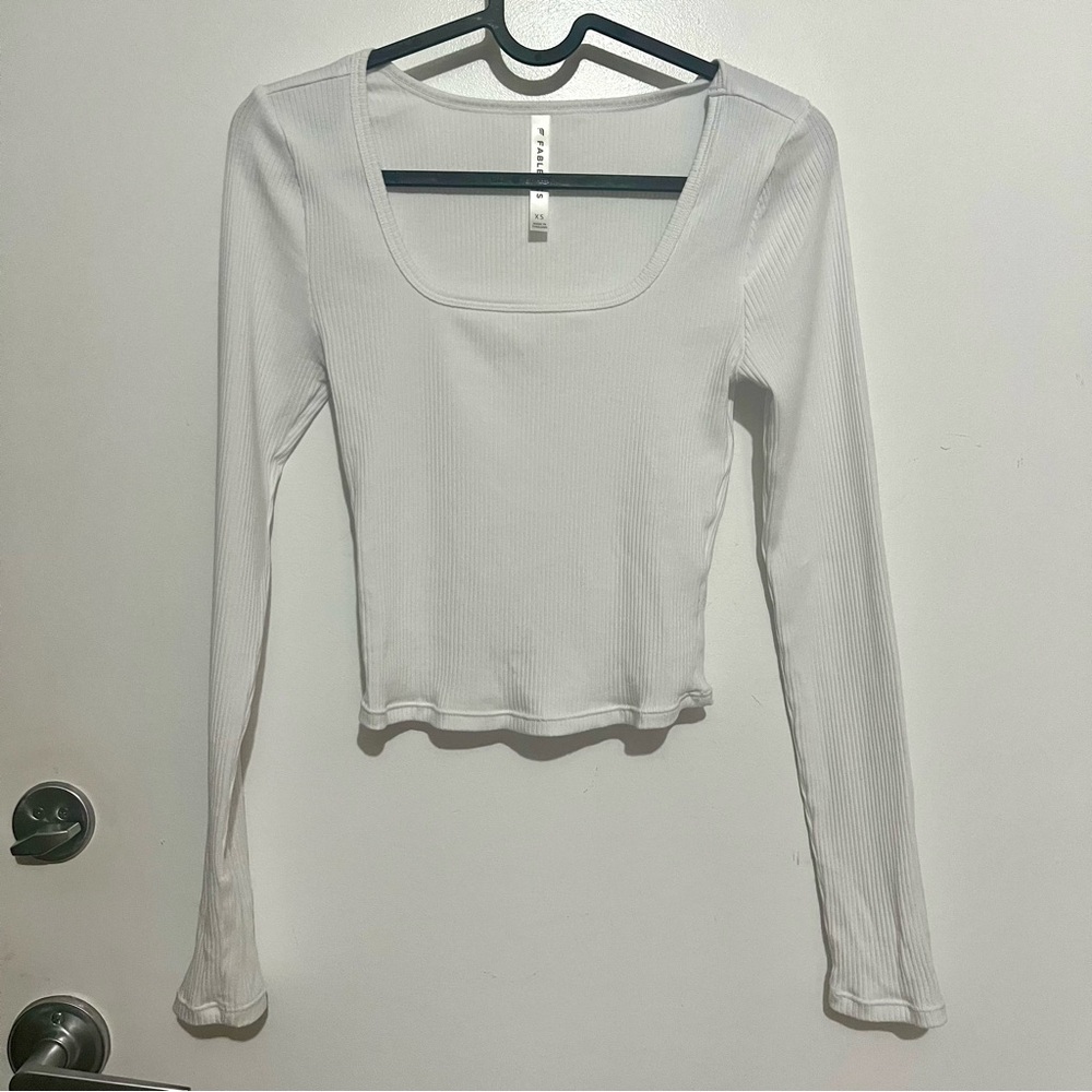 NWOT Fabletics Square Neck Long Sleeve Top